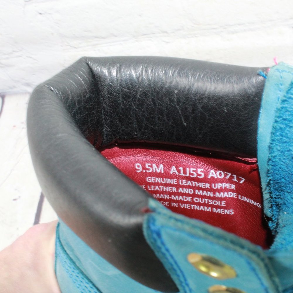 TIMBERLAND 7 Inch Premium Waterproof Blue Leather Lace-up Boots Size 9.5 M - Picture 7 of 10